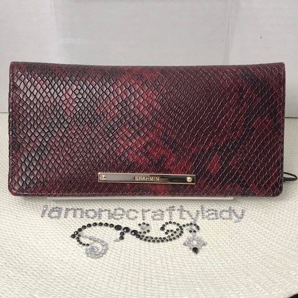 brahmin crimson wallet